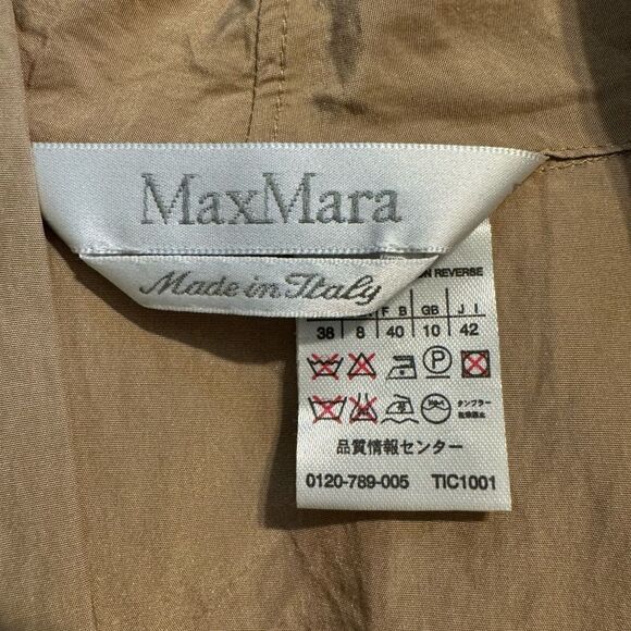 MaxMara Tan Wrap Front Nylon Dress - Picture 8 of 10